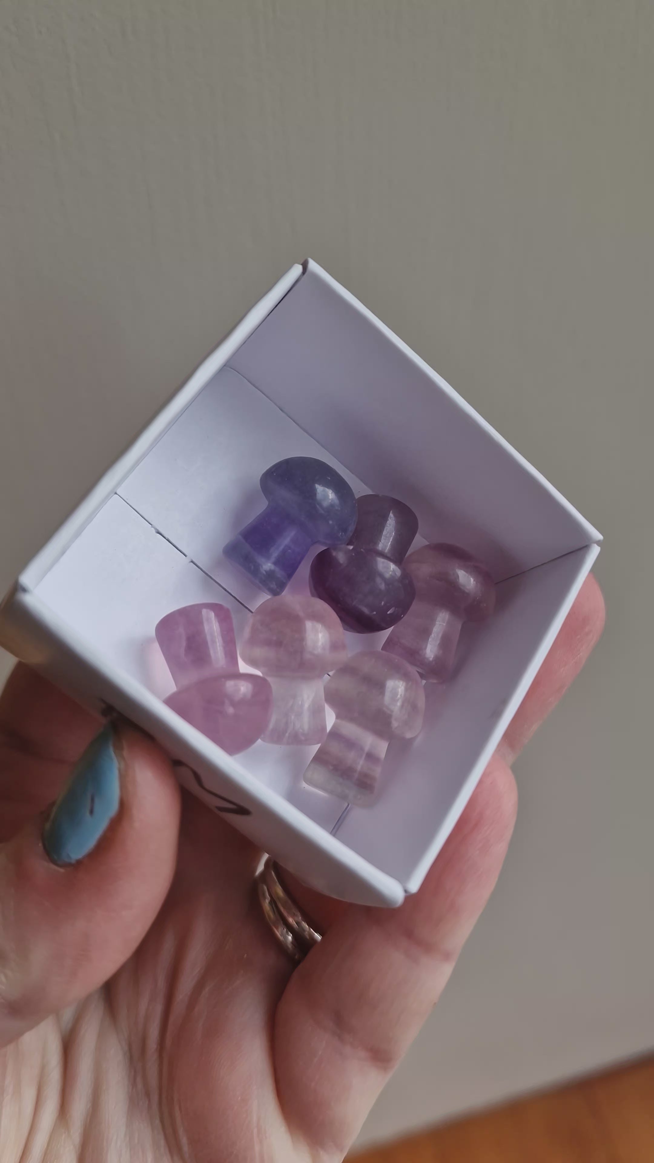 Mini Purple Fluorite Mushroom Carving
