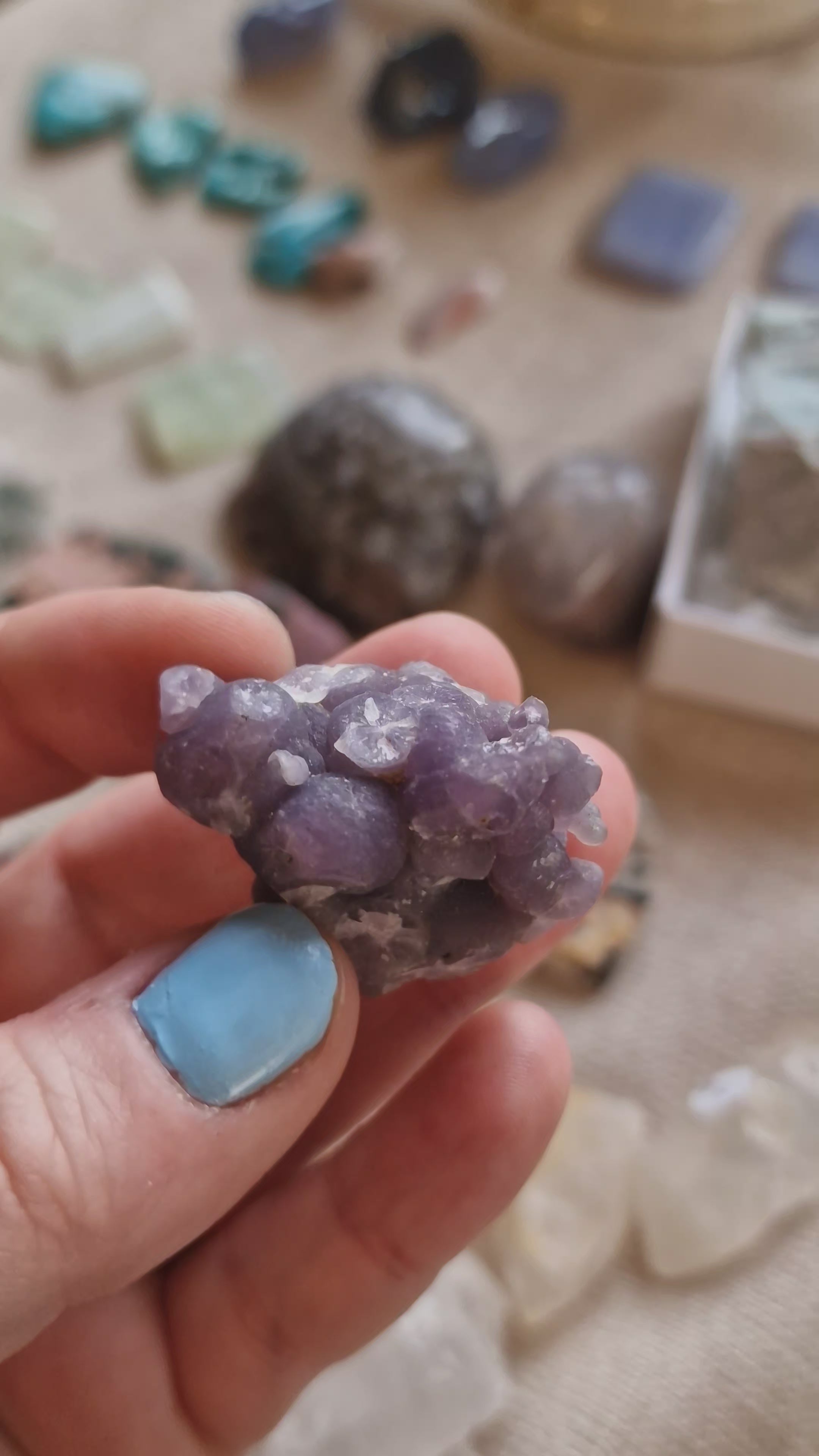 Small Purple Botryoidal Chalcedony 'Grape Agate' Cluster