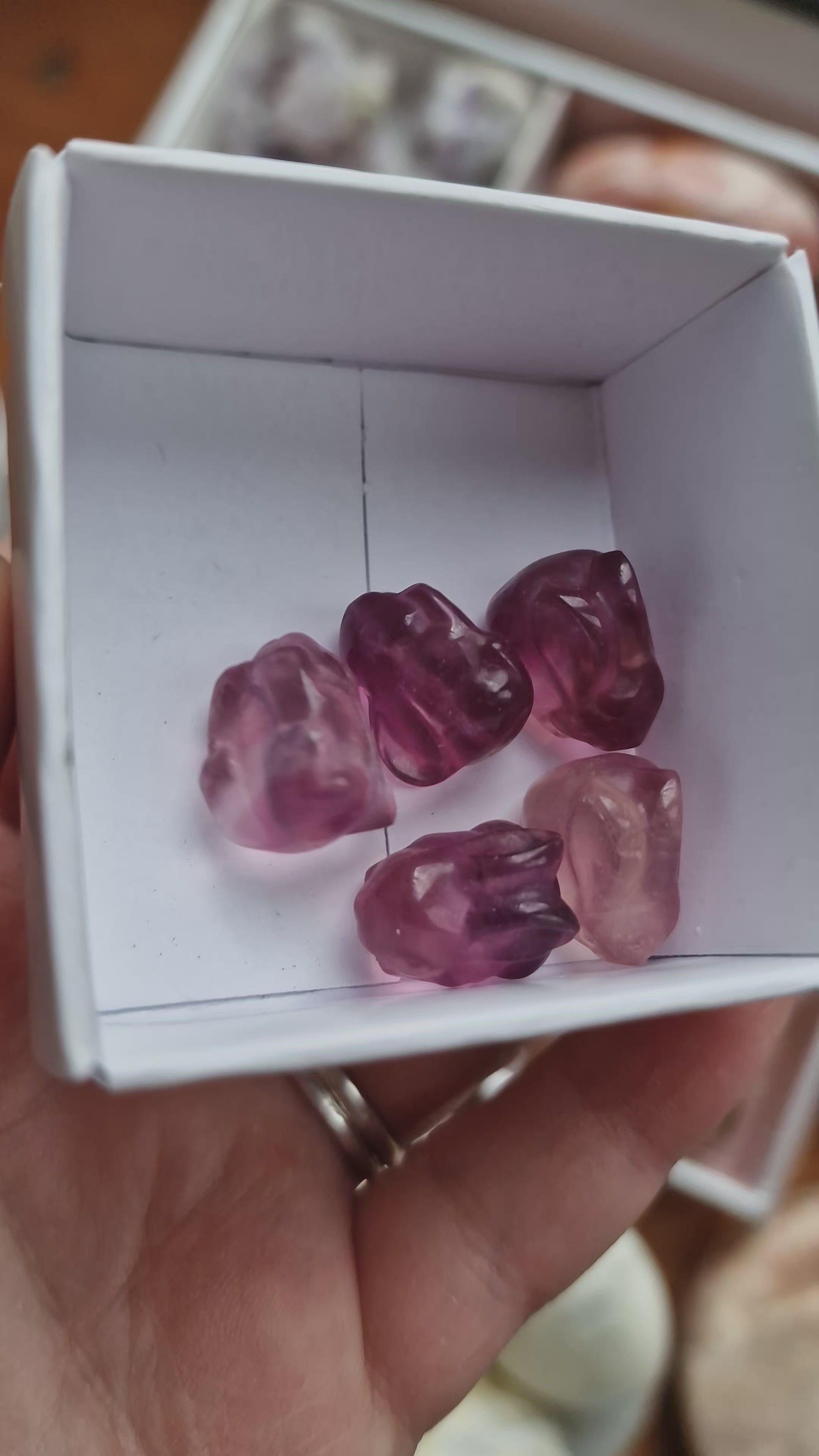 Mini Purple Fluorite Bunny Carving