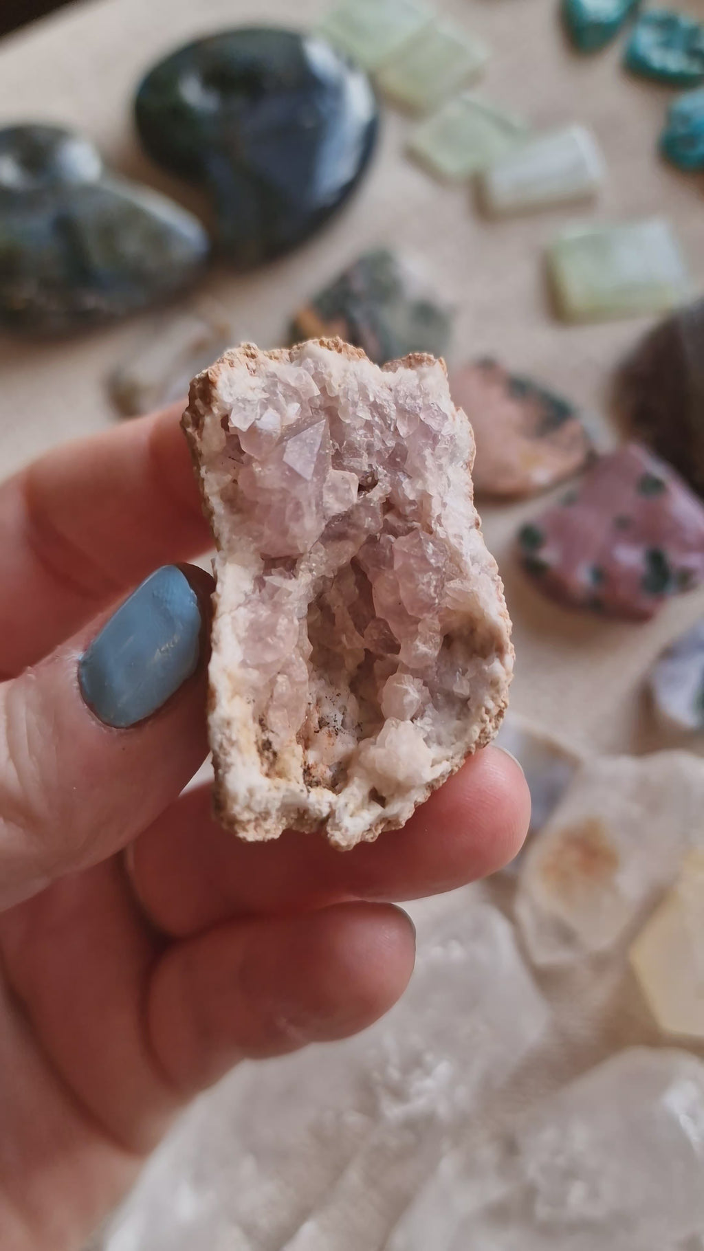 Small Pink Amethyst Geode Cluster