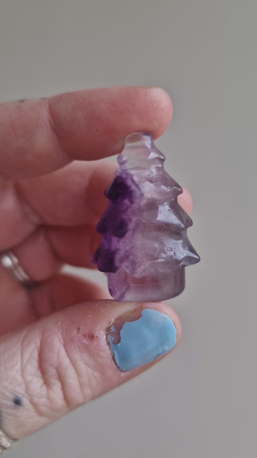 Fluorite Xmas Tree Carving