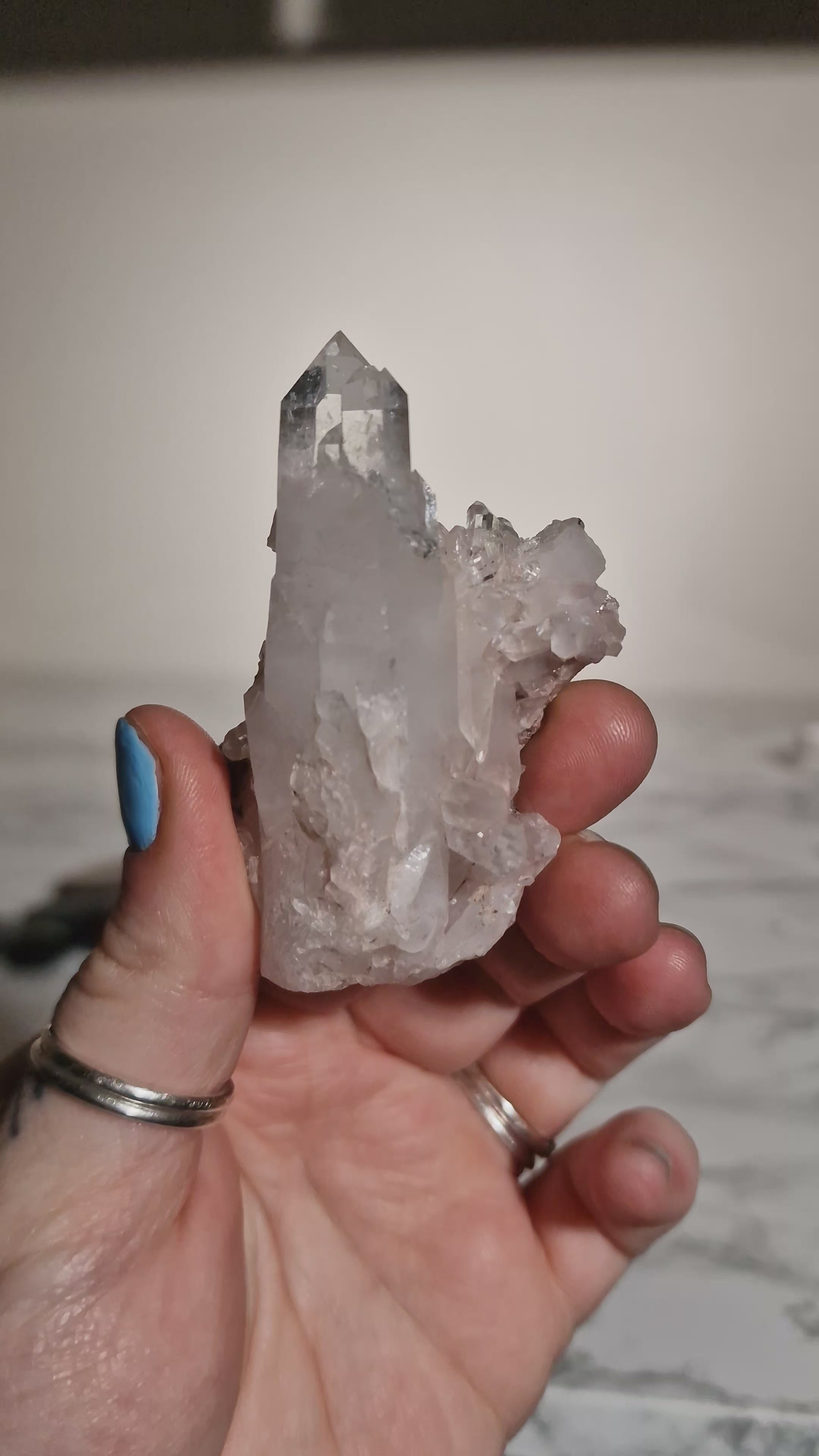 Pink Lemurian Quartz Cluster