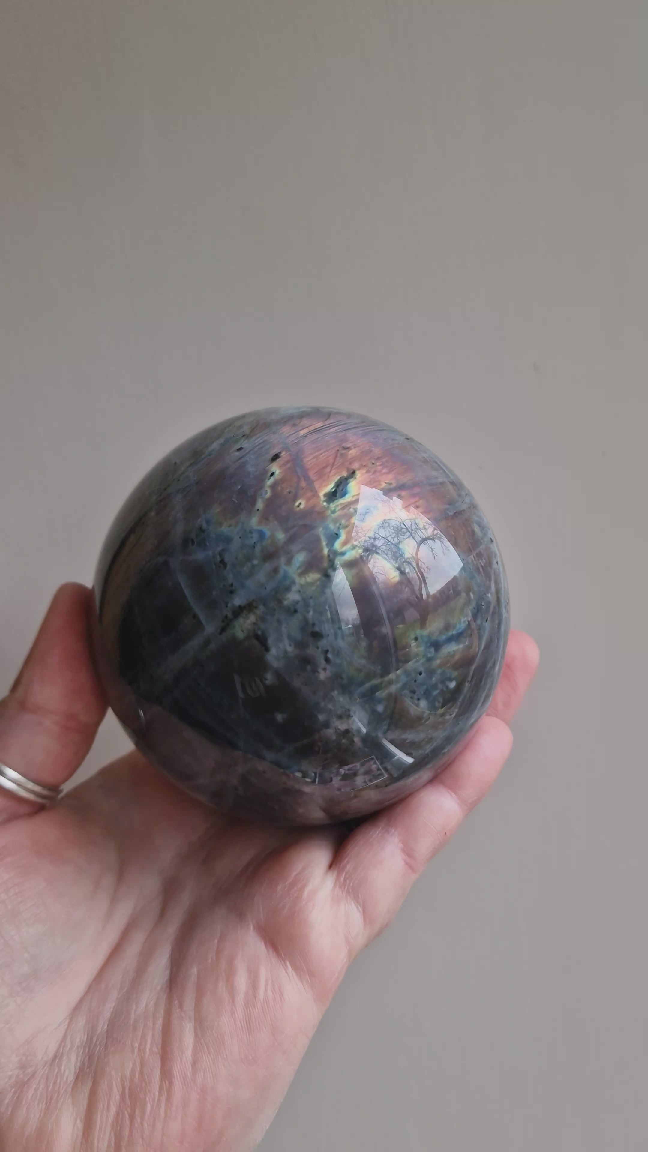 Large Purple Labradorite Sphere