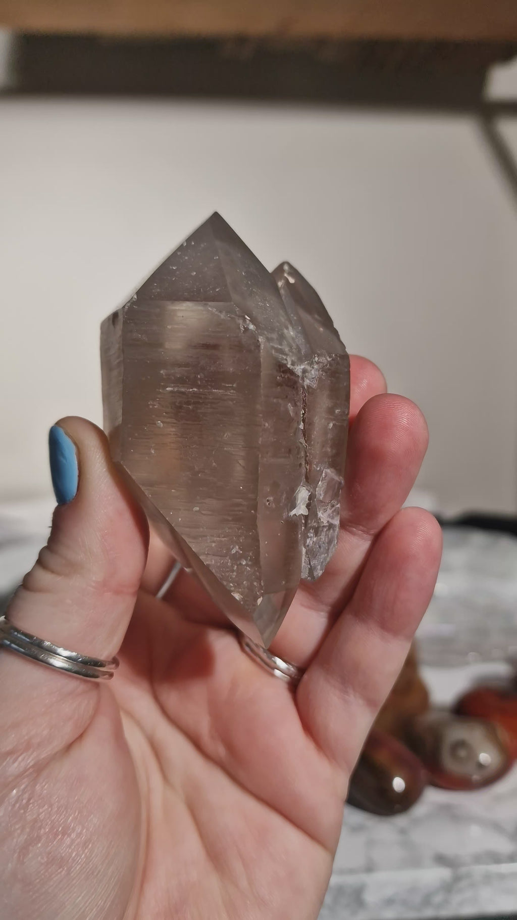 Smoky Lemurian Quartz Point