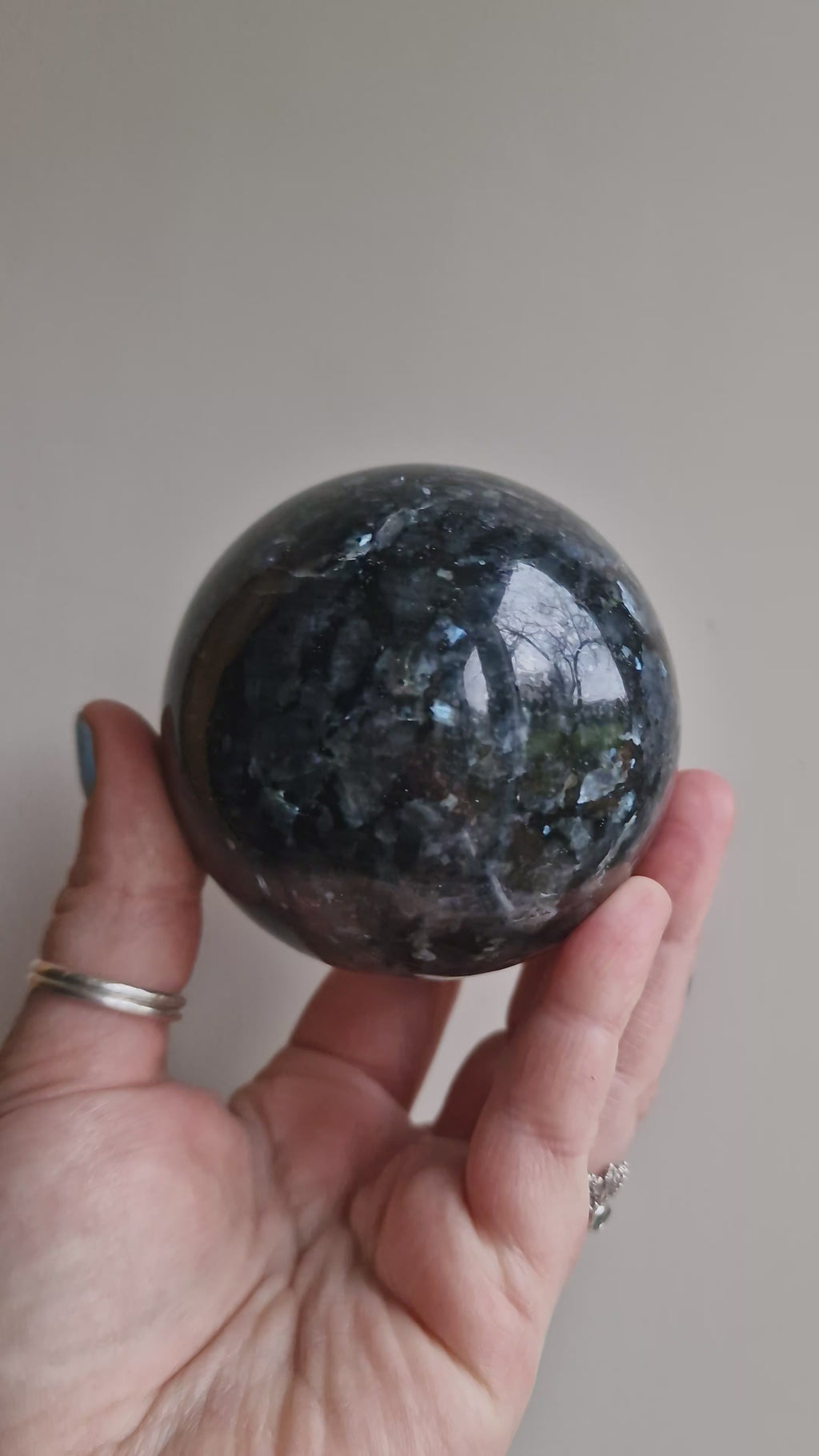 Large Larvikite Sphere