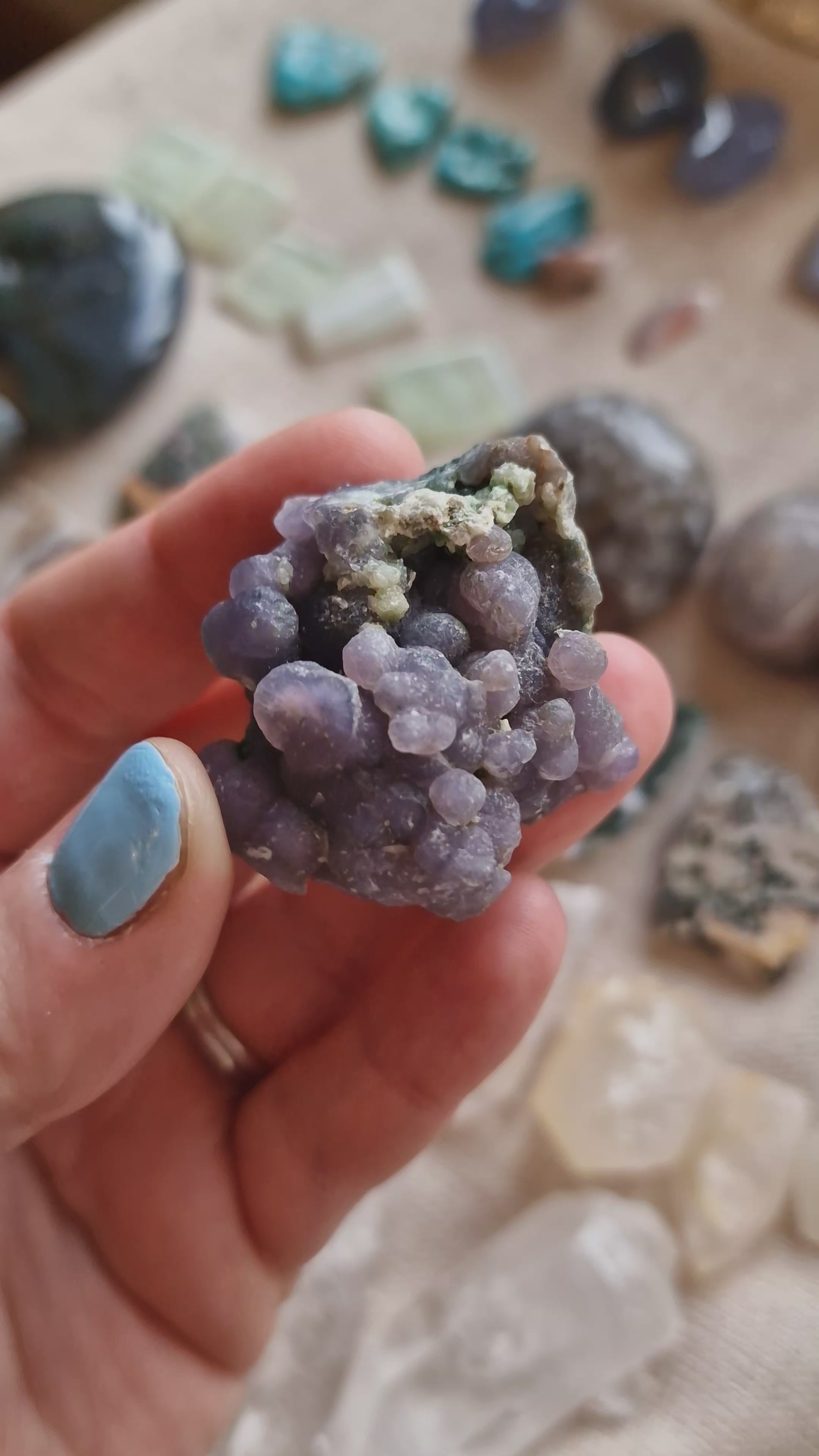 Small Purple Botryoidal Chalcedony 'Grape Agate' Cluster