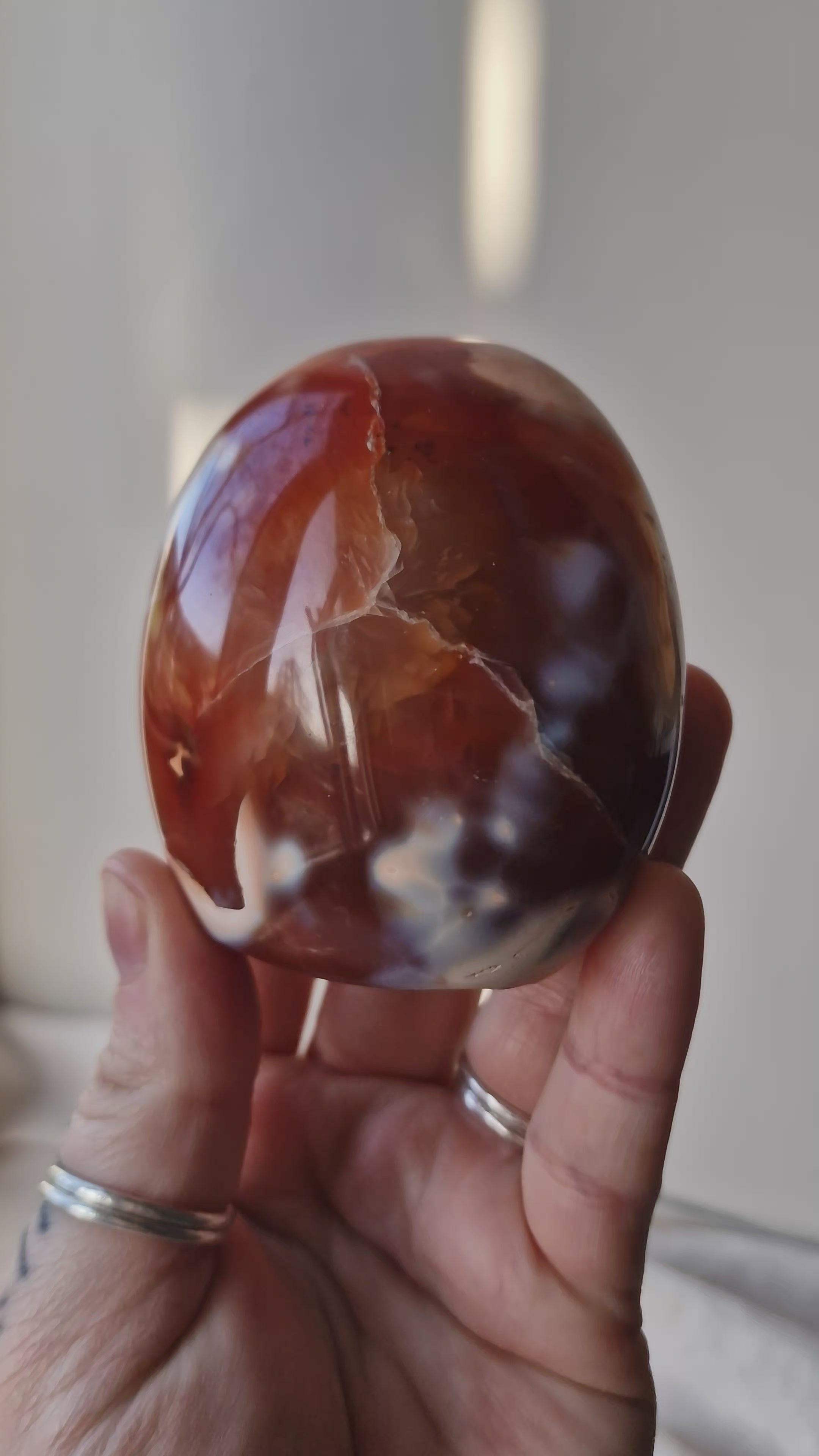 Orca Agate Carnelian Freeform