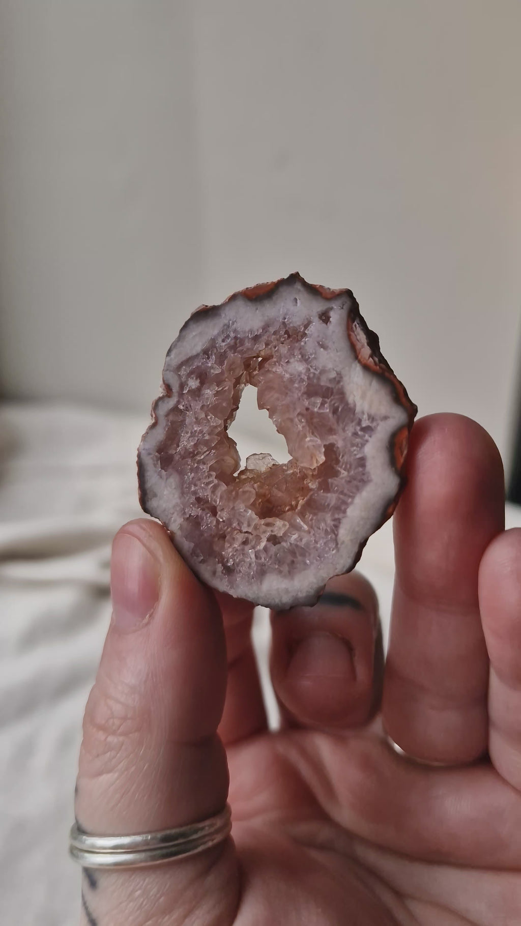 Pink Amethyst Geode Slice