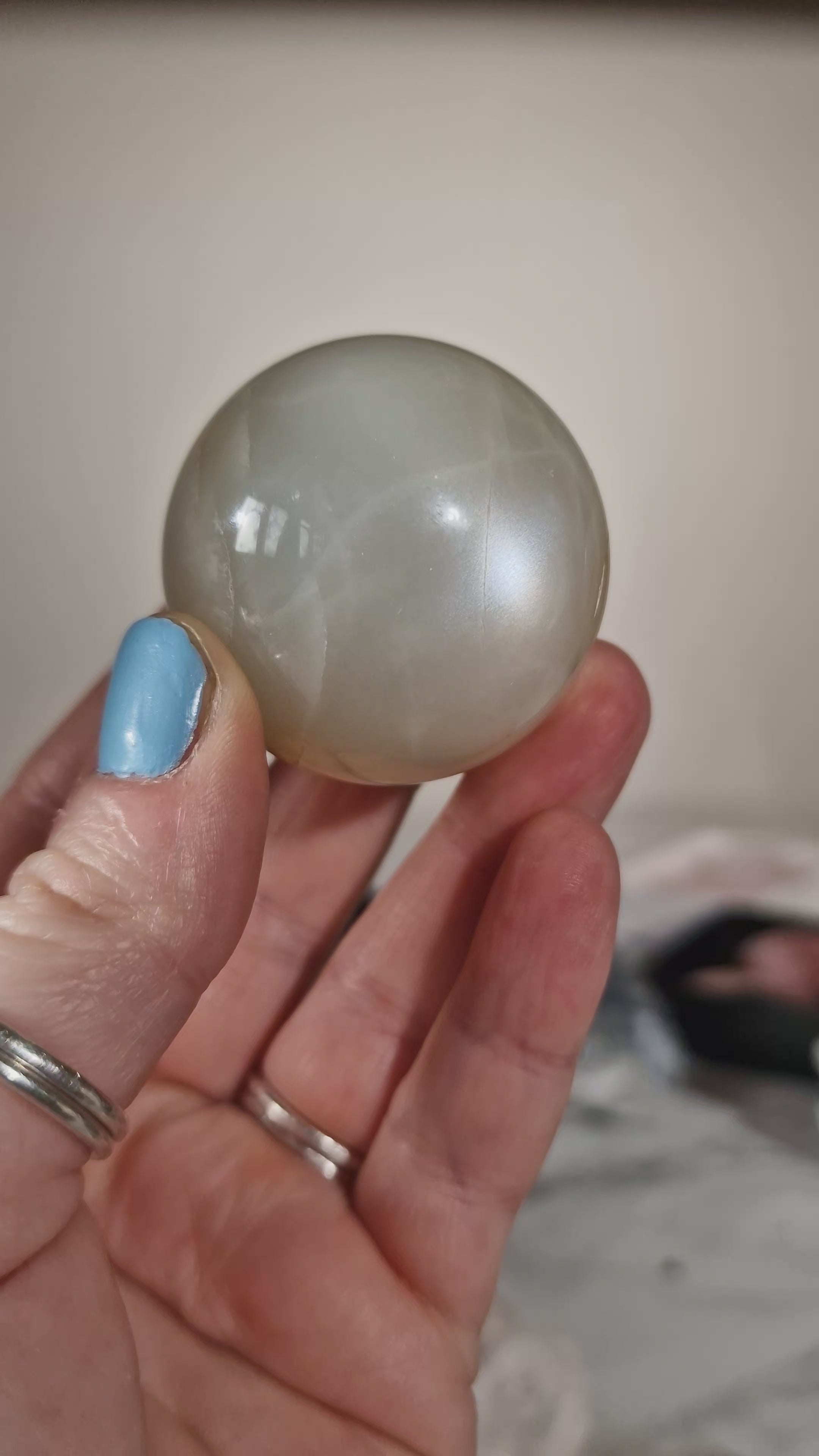 White Moonstone Sphere
