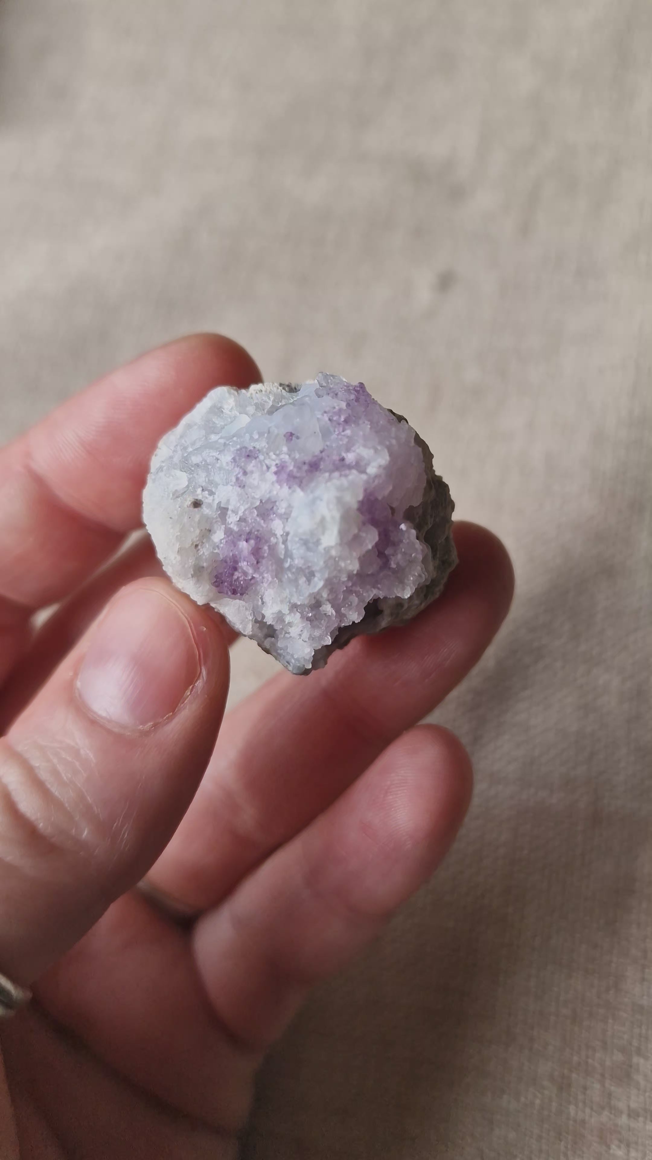 Spirit Flower Cluster (Chalcedony, Purple Fluorite, Quartz)