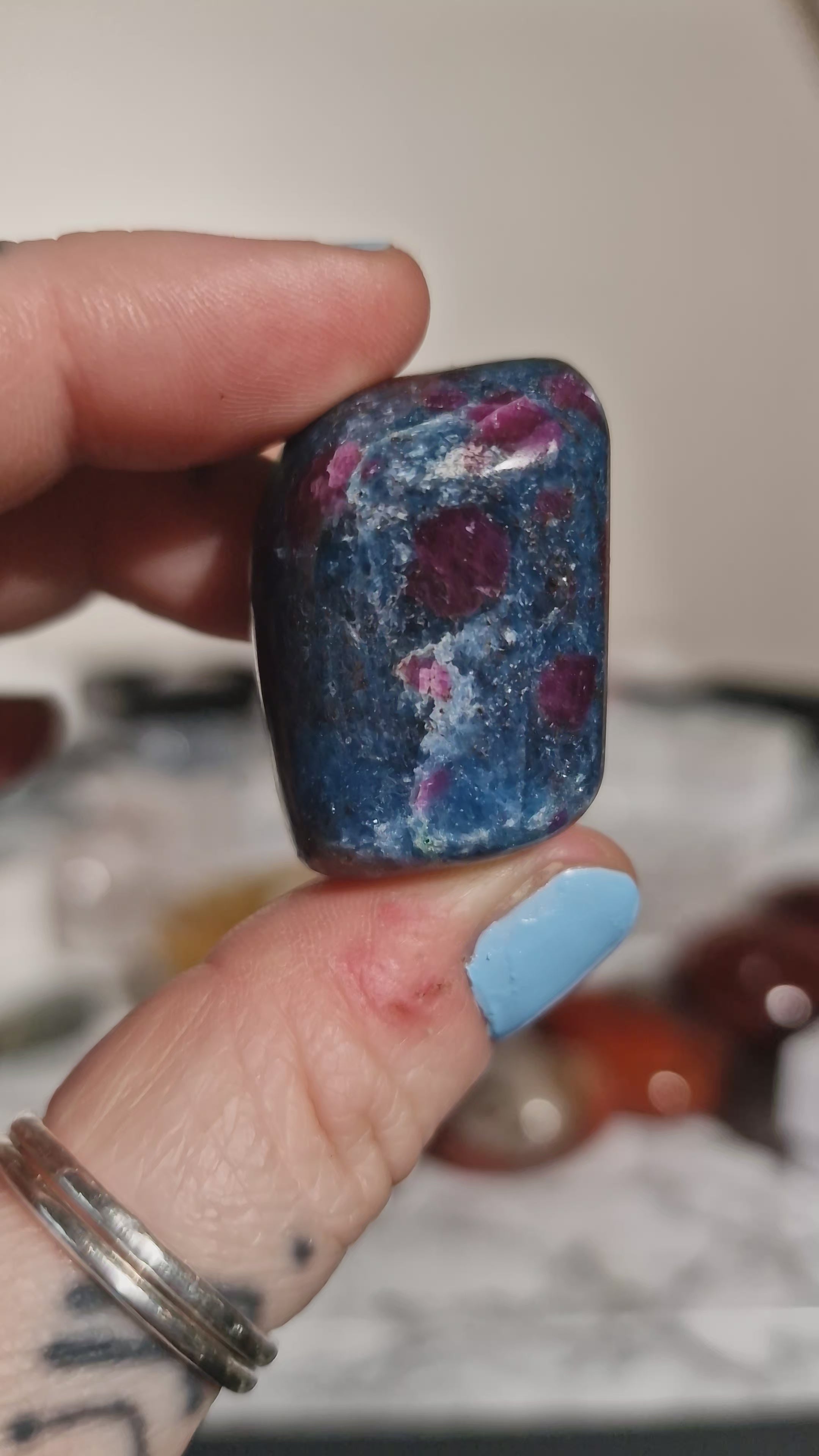 Ruby in Kyanite Tumblestone