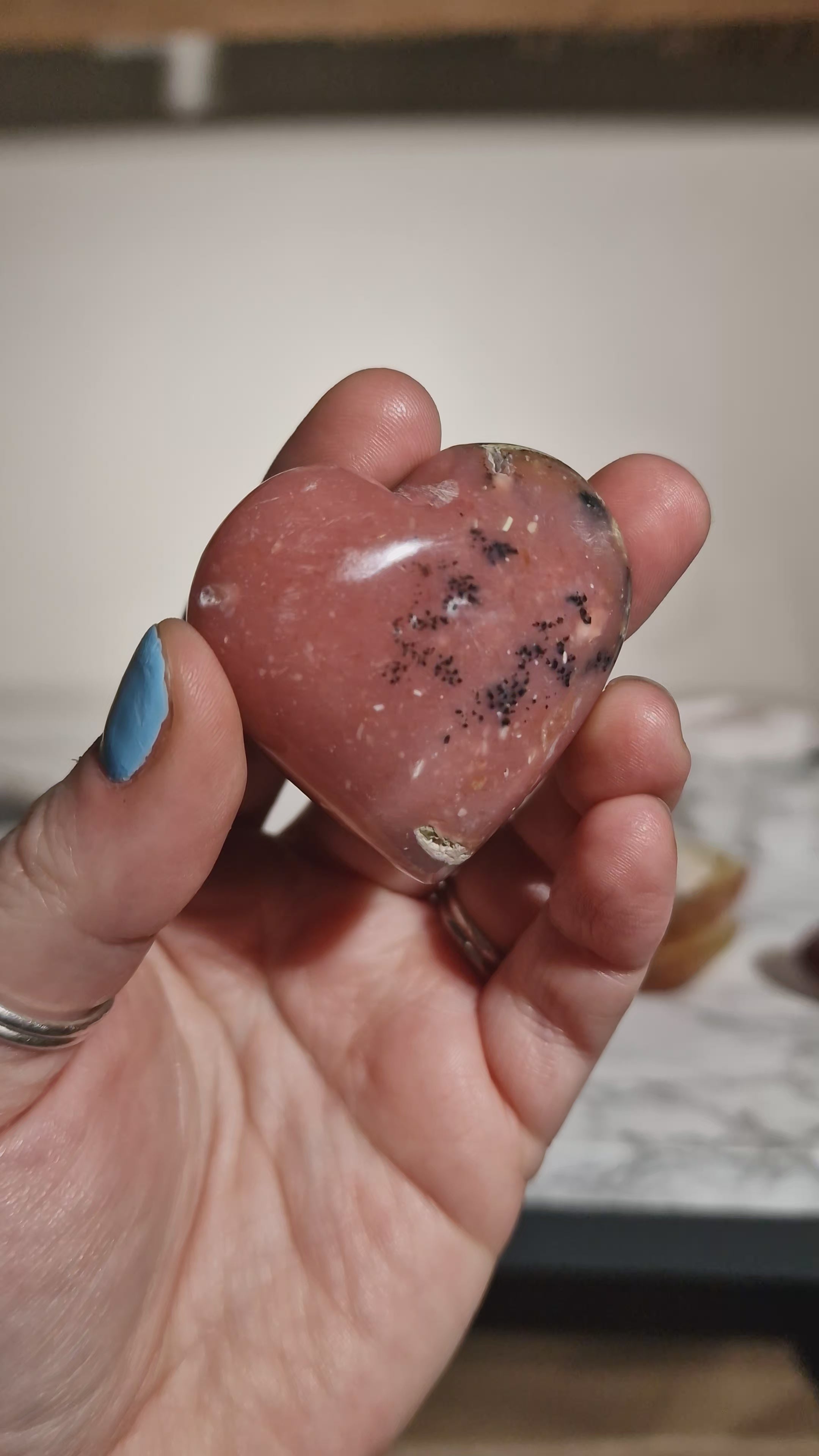 Pink Opal Heart