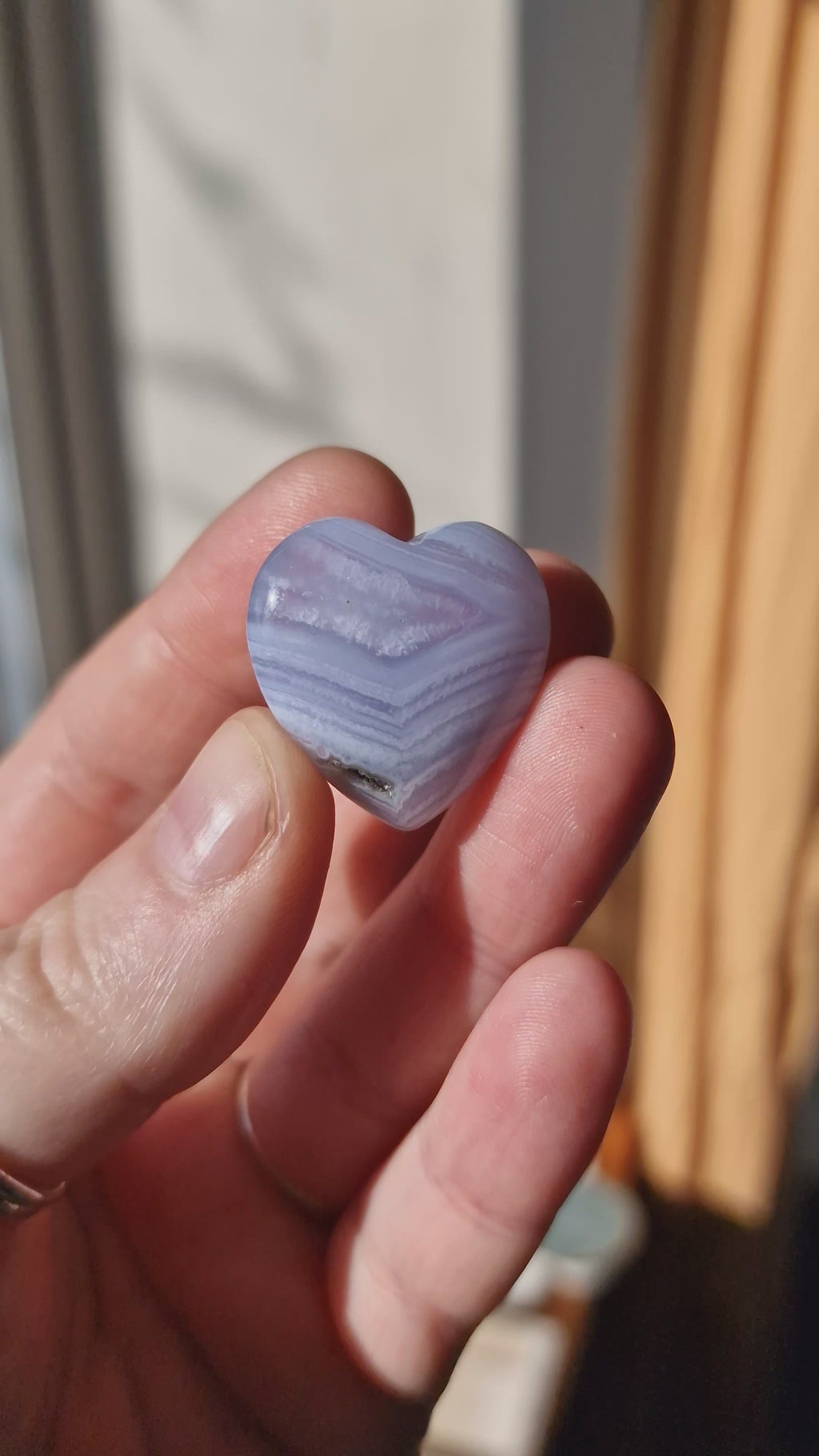 Blue Lace Agate Heart