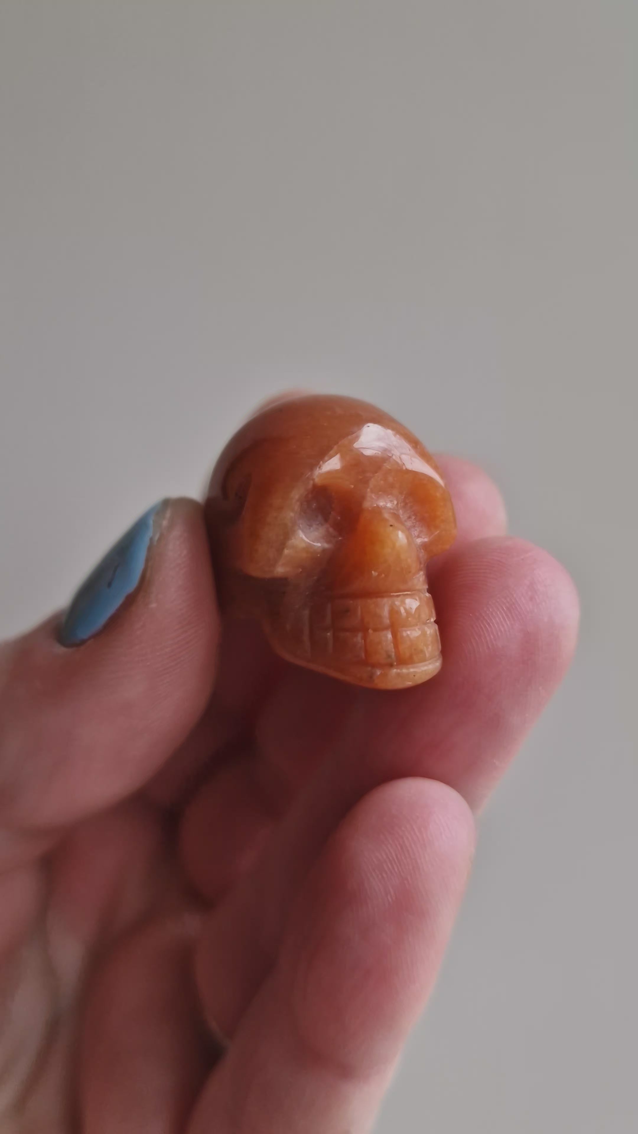 Peach Aventurine Crystal Mini Skull