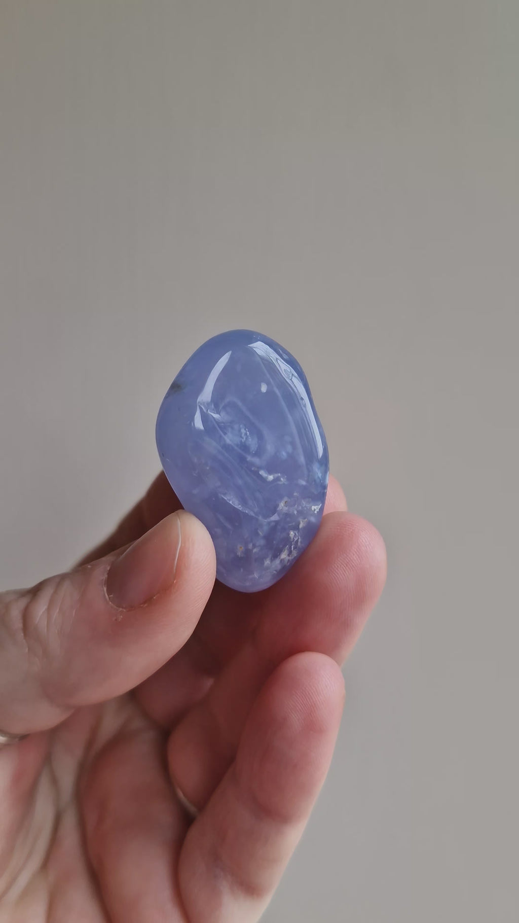 Blue Chalcedony Tumblestone