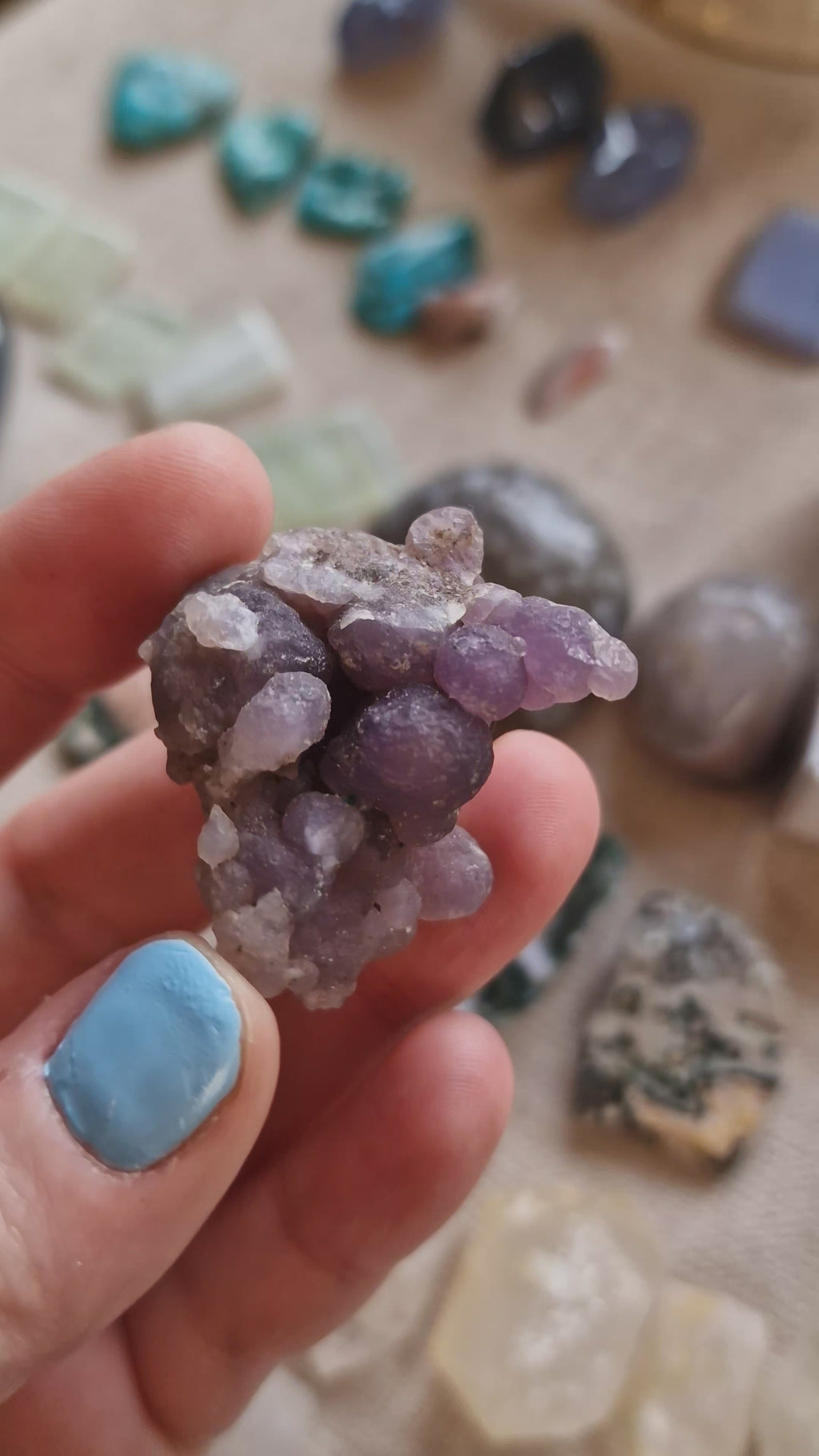 Small Purple Botryoidal Chalcedony 'Grape Agate' Cluster