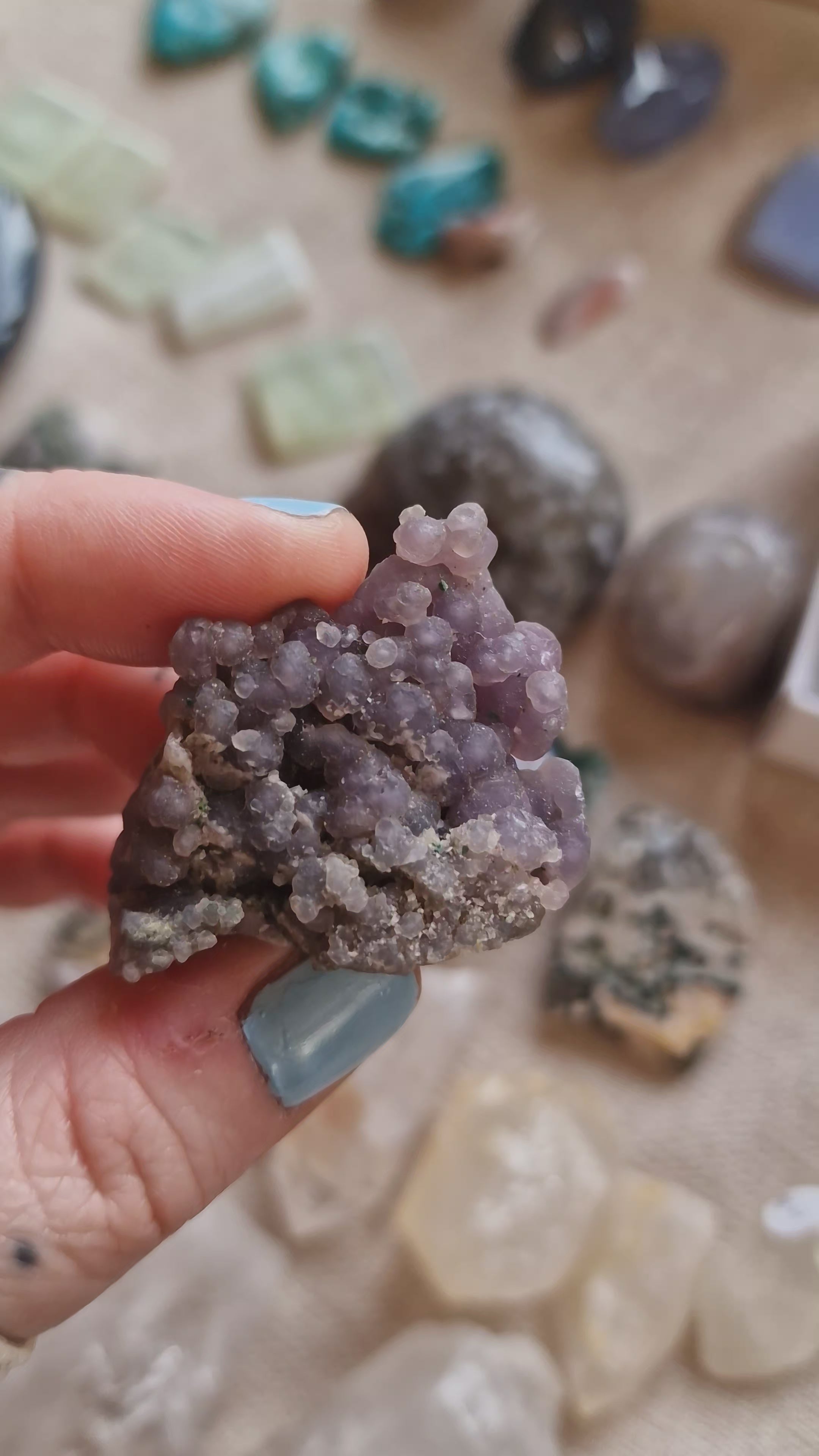 Small Purple Botryoidal Chalcedony 'Grape Agate' Cluster