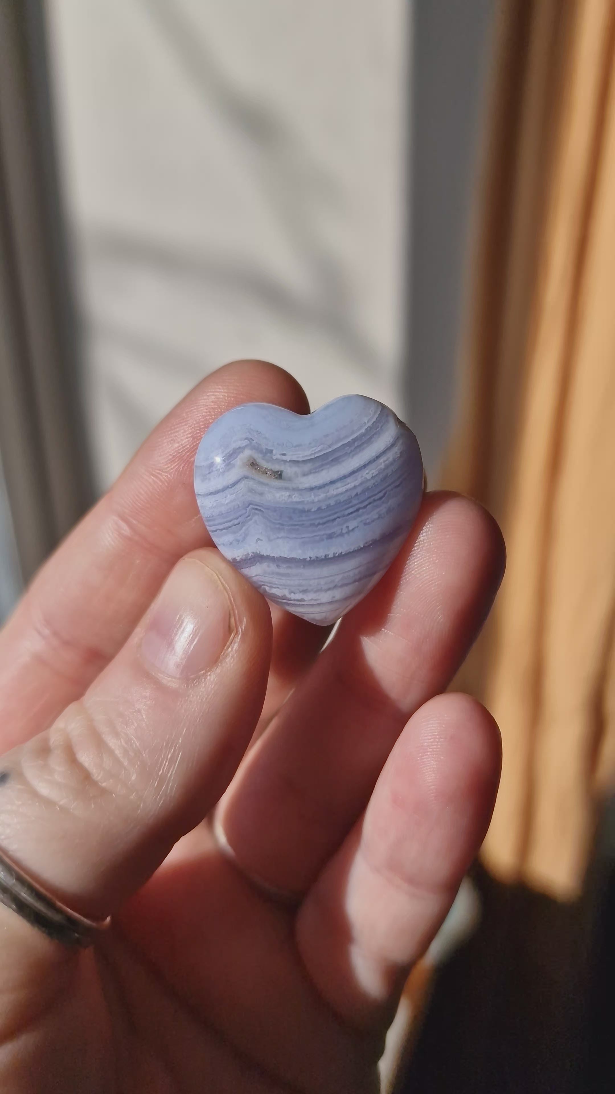 Blue Lace Agate Heart