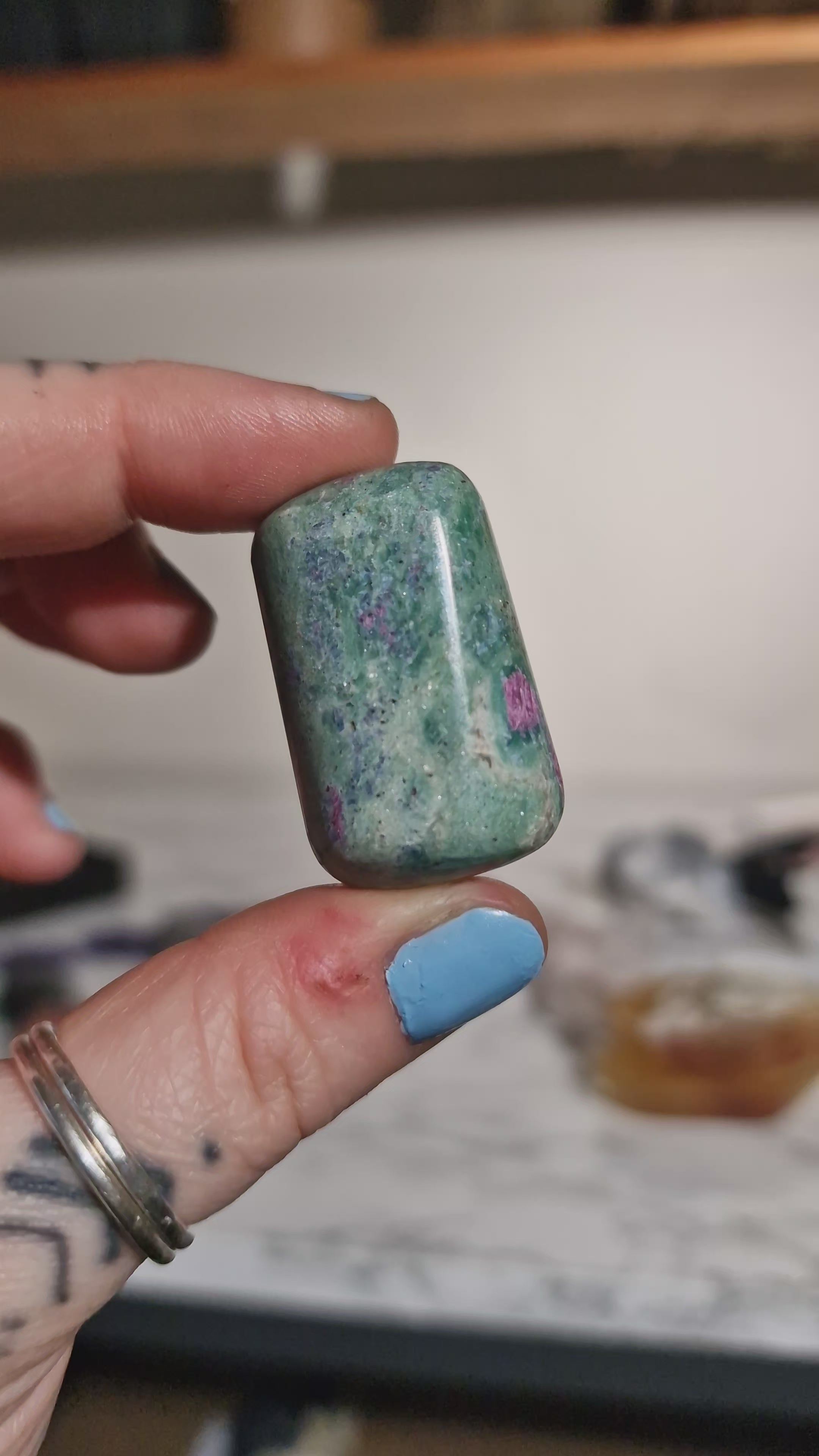 Ruby Fuchsite Tumblestone