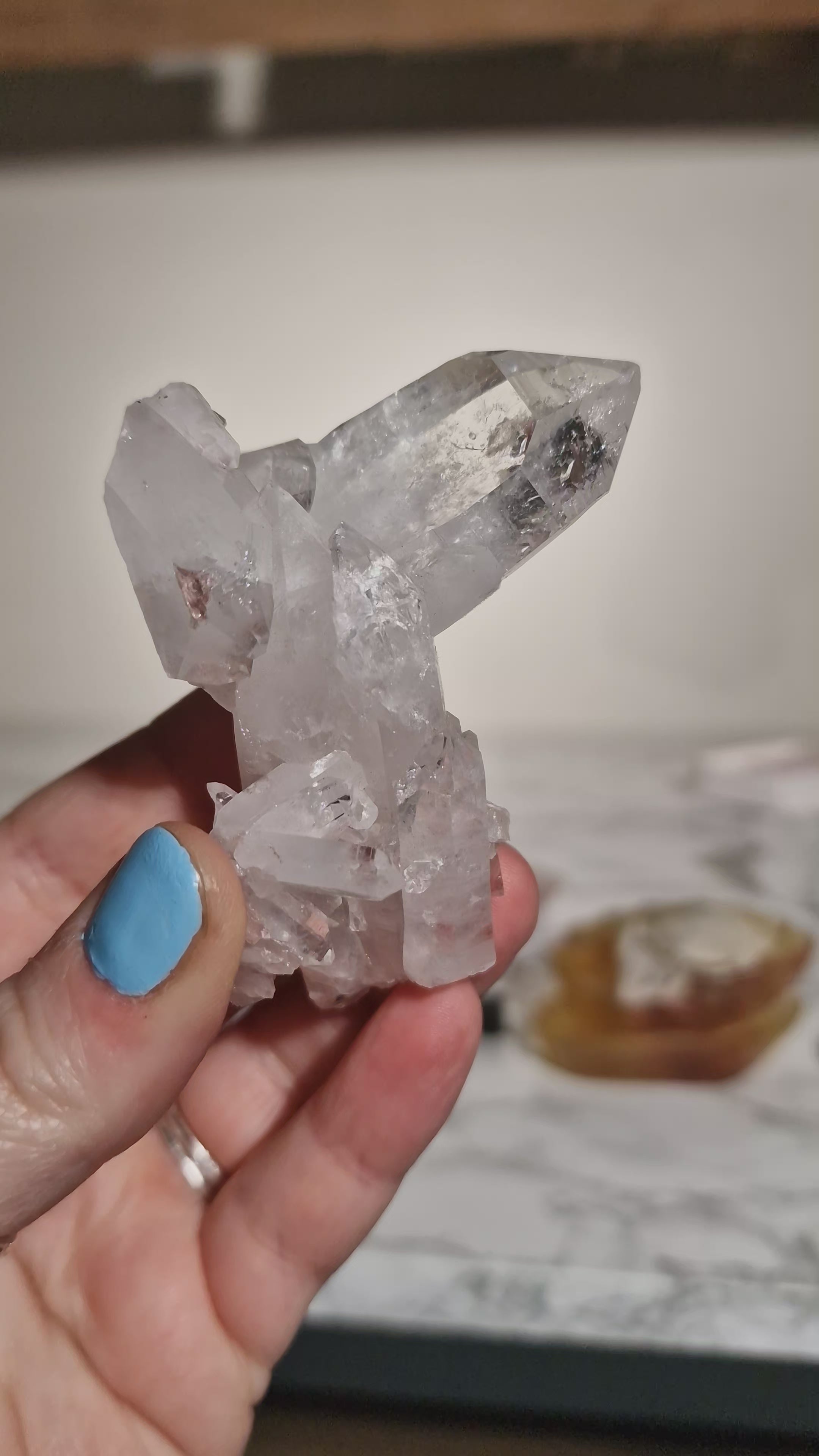 Pink Lemurian Quartz Cluster