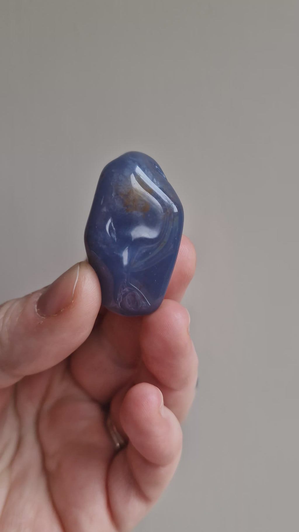 Blue Chalcedony Tumblestone