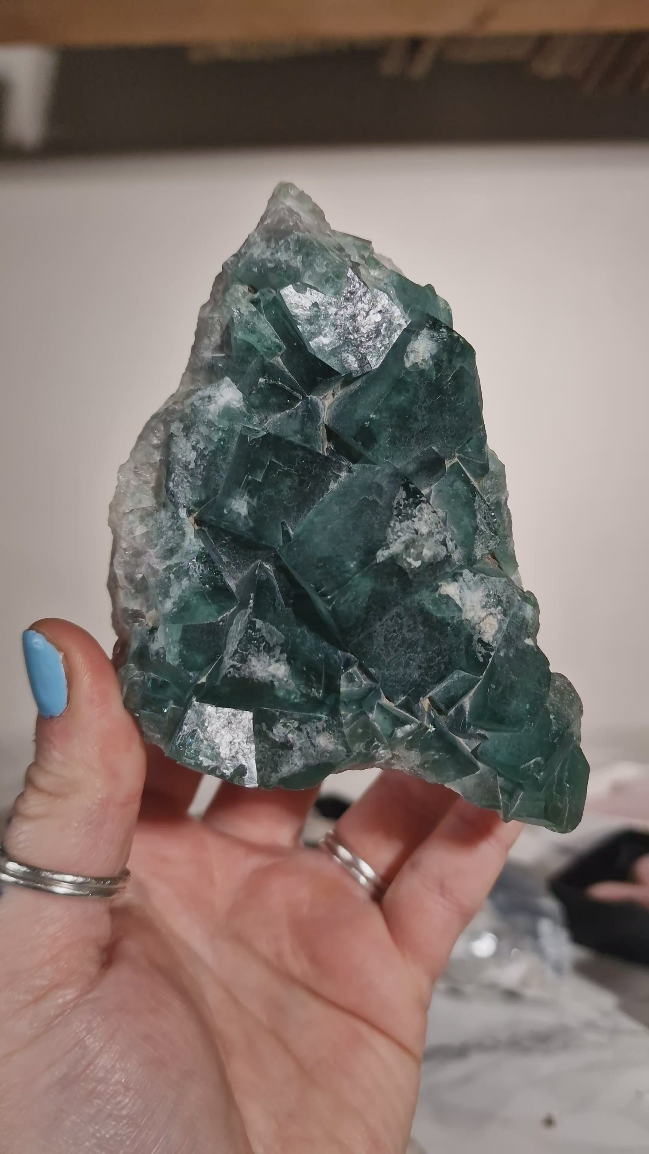 Large Madagascan Green Fluorite Cluster